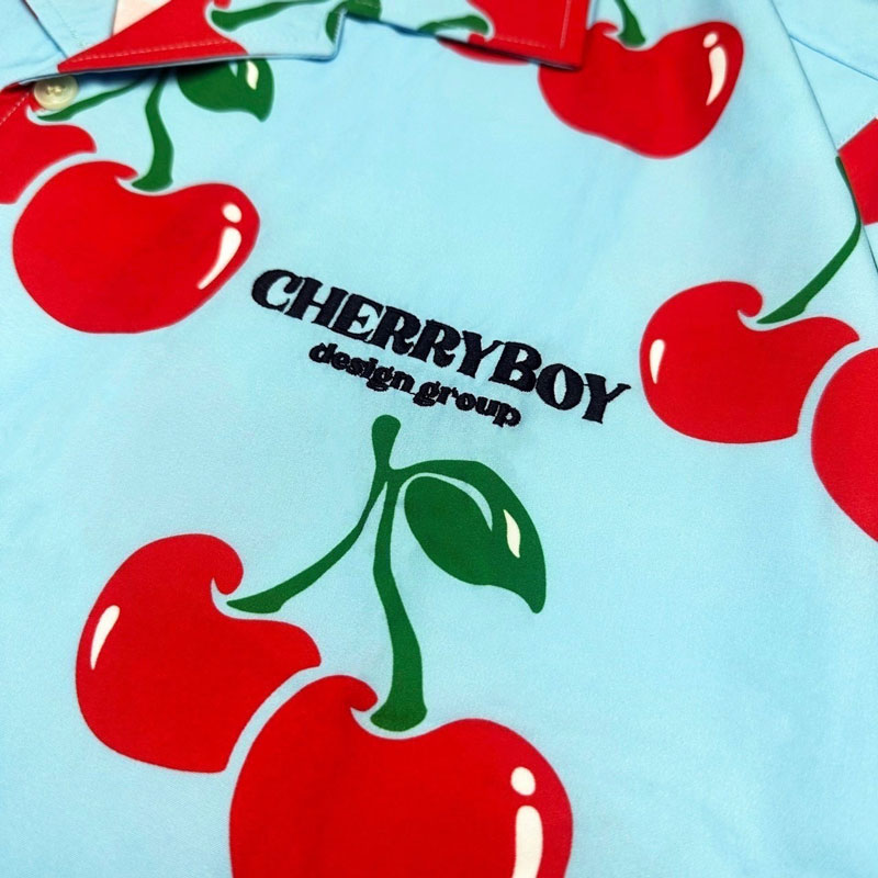 CHERRYBOY CB24009-SB FULL PATTERN SHIRT 滿版櫻桃 短襯衫 (天藍色)_4