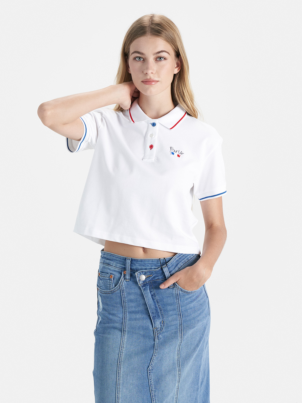 Levi’s® 女款 巴黎浪漫短版 Polo衫 巴黎浪漫系列  熱賣單品